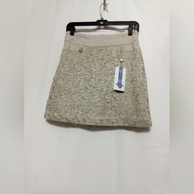 Golf Skort Daily Sports -Beige Size 6. Skirt With Shorts Under. Lace Pattern